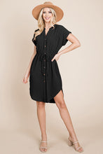 Black Summer Button Down Dress
