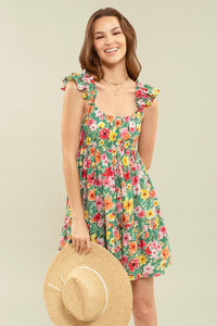 Green Printed Dress