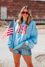 USA Pattern Long-sleeved Top