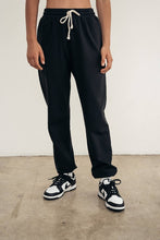 Black Soft Pigment Washed Recycled Cotton Jogger Pant