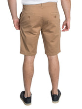 Khaki Men's Twill Chino Stretch Shorts