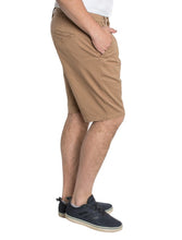 Khaki Men's Twill Chino Stretch Shorts