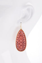 Pink Glitter Plastic Earrings