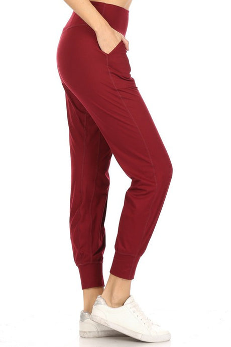 Burgundy Active Joggers