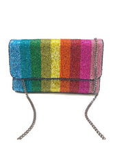 Striped Mini Clutch Bag