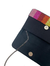 Striped Mini Clutch Bag
