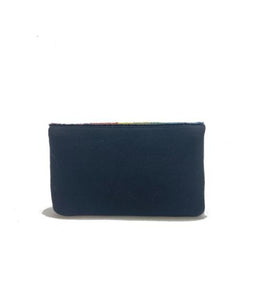Striped Mini Clutch Bag