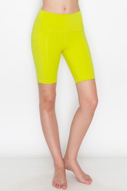 High Aquarius – Avocado Shorts W Pockets Waisted Brand Side