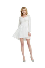 White Formal Long Sleeve Dress