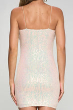 Ivory Sequin Ruched Mini Dress