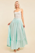 Mint Pocketed Flared Maxi Skirt