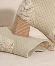 Stretch-top Faux Snakeskin Ankle Boots