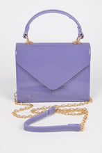Enamel Faux Leather Single Handle Clutch