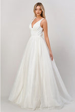 Off White Glitter Bridal Ball Gown