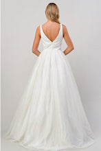 Off White Glitter Bridal Ball Gown