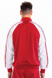 Red Snake Side Print Track Jacket