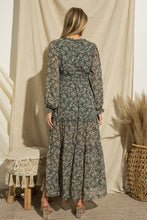 Floral Print Maxi Dress With Side Slit Detail