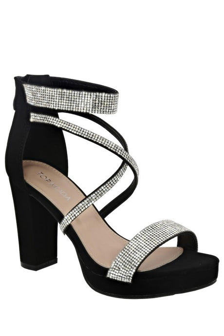 Black Glitter High Heel
