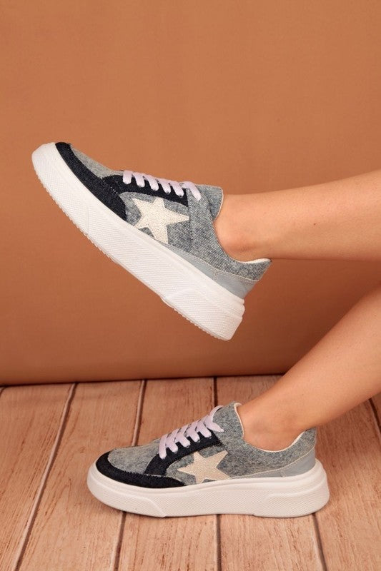 Light Denim Fashion Sneakers