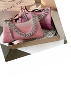 Pink Metal Chain Fashion Small Satchel