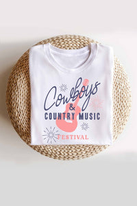 White Cowboys And Country Music Festival Graphic Tee