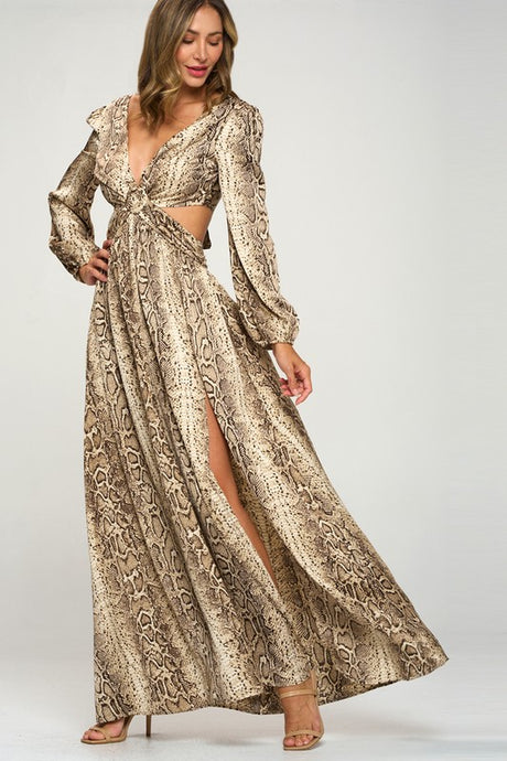 Snake Netiri Cutout Maxi Dress