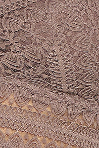 Brown Padded Lace Longline Bralette