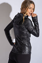 Camo Front Zipper Fitted Hooded Jacket W/ Pockets