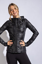 Camo Front Zipper Fitted Hooded Jacket W/ Pockets