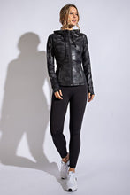 Camo Front Zipper Fitted Hooded Jacket W/ Pockets