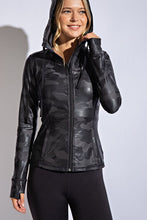 Camo Front Zipper Fitted Hooded Jacket W/ Pockets