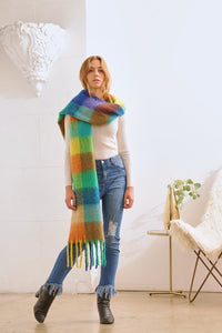 Cbmt Multi Color Oblong Fashion Scarf