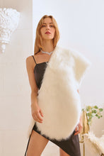 White Luxury Oversized Faux Fur Shawl Wrap