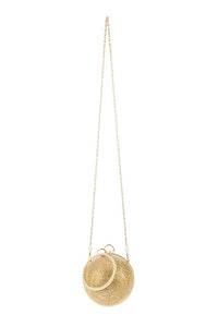 Gold Ball Rhinestone Clutch Evening Bag