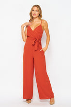 Rust Women Woven Solid Jump-suit With Side Pocket
