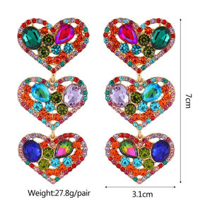 Turquoise Rhinestone Earrings
