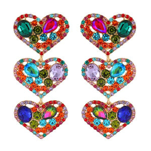 Turquoise Rhinestone Earrings