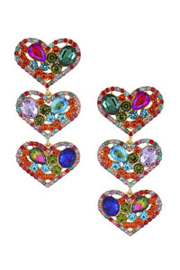Turquoise Rhinestone Earrings
