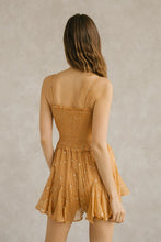 Yellow Small Gold Star Print Romper