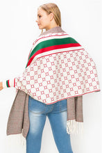 Natural Fancy Poncho With Tassel