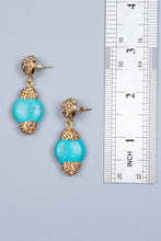 Turquoise Rhinestone Earrings