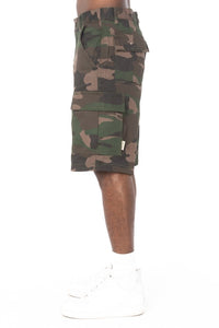 Camo Green Men"s Camouflage Cargo Shorts
