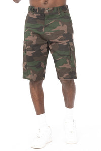 Camo Green Men"s Camouflage Cargo Shorts