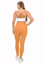 Khaki High Waisted 7/8 Leggings W Pockets
