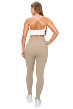 Gray High Waisted 7/8 Leggings W Pockets