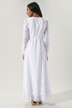 White Zola Floral Burnout Gemini Hi Low Wrap Dress