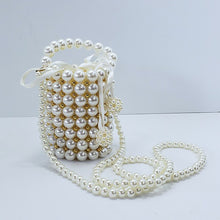 Cream Pearl Decorated Mini Purse
