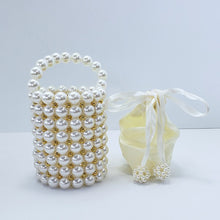 Cream Pearl Decorated Mini Purse