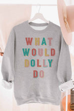 Gray What Would Dolly Do Graphic Sweatshirt
