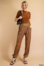 Mocha Full Lined Sequin Jogger